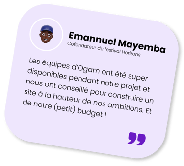 Témoignage client d’Emannuel Mayemba sur l’accompagnement d’Ogam.