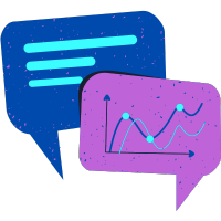a speech bubble with a graphenene graphing on it