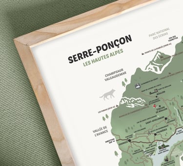 Détail carte Serre-Ponçon Zéro Cinq Design