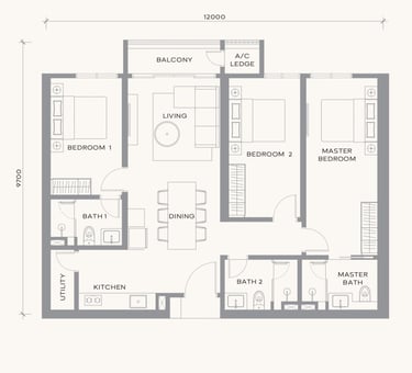 Layout Floor Plan Type K Khaya Residences Bangsar