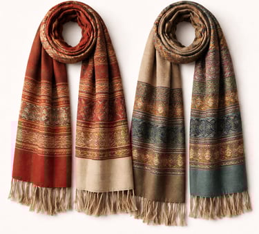 Handwoven wool shawls handmade