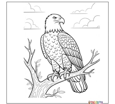 cartoon eagle coloring page