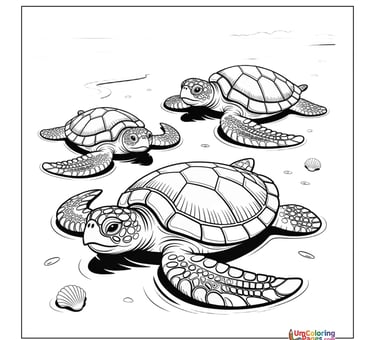 Free turtle coloring sheet slow reptile activity