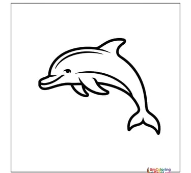 dolphin coloring page for kids