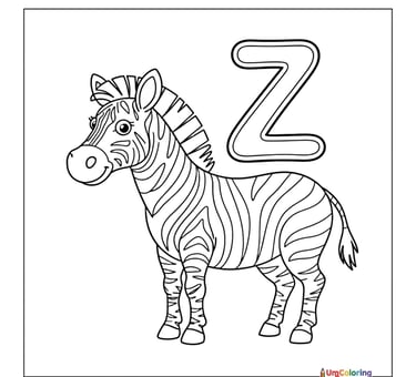 zebra coloring page  animal printable for kids