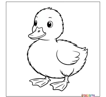 duck coloring page for kids