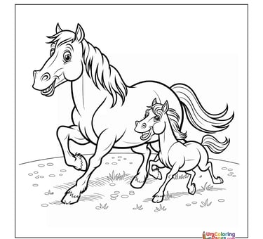 racing horse coloring sheet printable