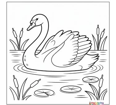 swan coloring page pdf