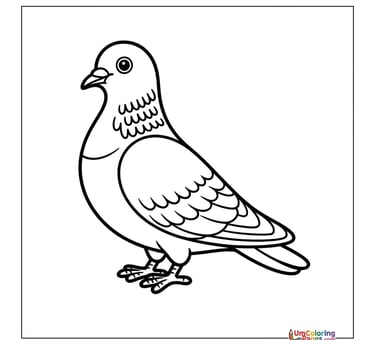 pigeon coloring page for kids