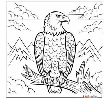 eagle bird coloring page printable