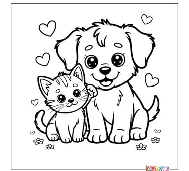 Puppy coloring page baby dog printable for kids