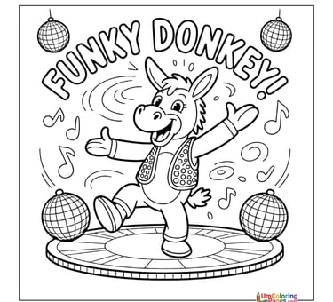 cartoon donkey coloring page printable