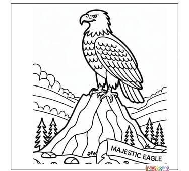 eagle coloring page for kids