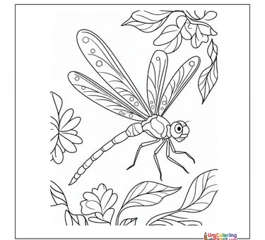 Cute dragonfly outline drawing preschool bug printable