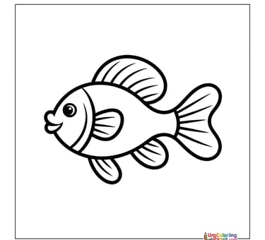 Fish coloring page aquarium pet printable for kids