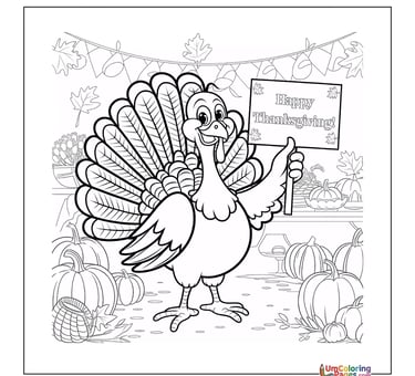 turkey bird coloring page printable