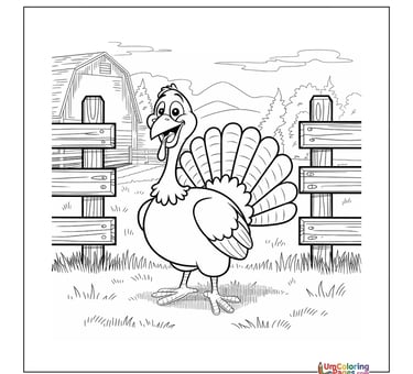 cartoon turkey coloring page