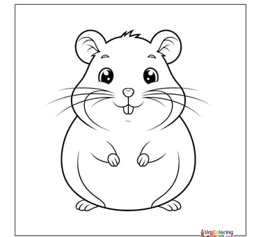 Hamster in wheel coloring page pocket pet for kids