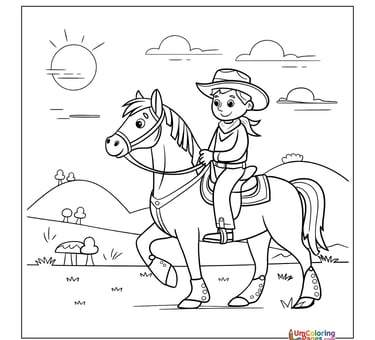 horse coloring page for kids