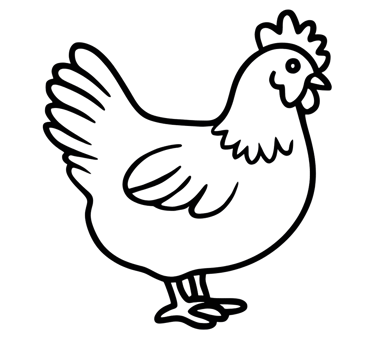  chicken coloring page printable