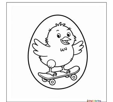 baby chick coloring page printable