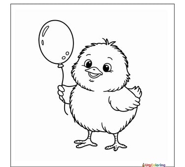 cartoon chick coloring page