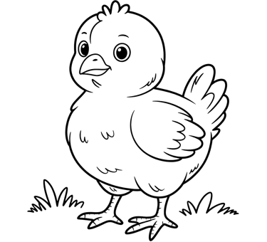 chicken coloring page for kids