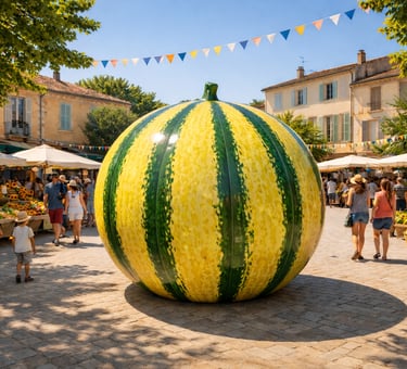 sphère monumentale pour fete locale