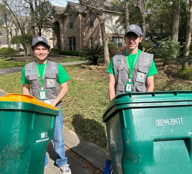 Trash Can Caddie, Caddies on Trash Day in The Woodlands. 