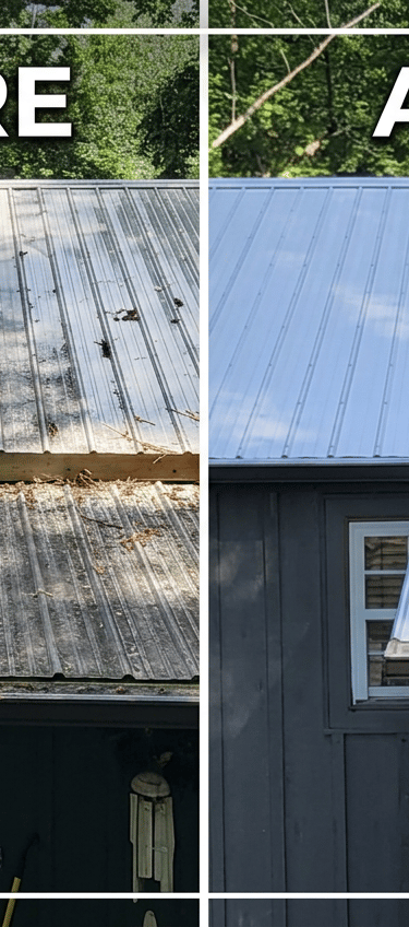 Roof cleaning before and after soft wash Crane Hill, AL