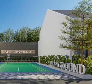 Playground dan lapangan Maharupa Village untuk anak dan keluarga