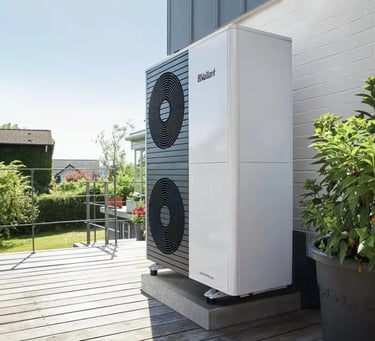 Heat pump installation for domestic property.