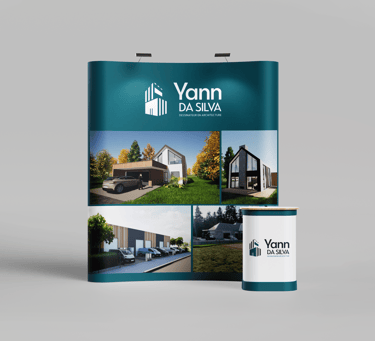 Réalisation : stand Yann DA SILVA dessinateur en architecture - Amy Atelier Graphique