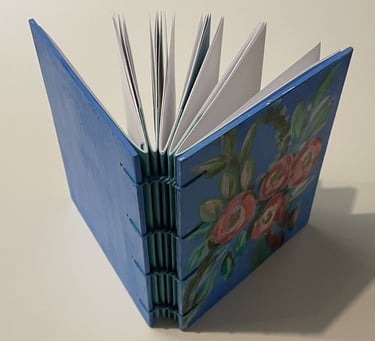 Coptic binding - botanical theme