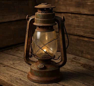 glass kerosene lamp