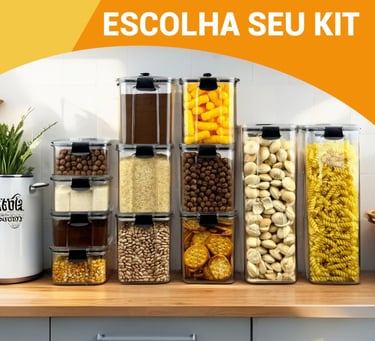 kit de potes herméticos de vidro