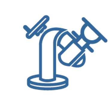 Canhões e monitores