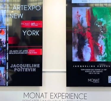 Tableau abstrait contemporain – Couleurs et textures – Jacqueline Poitevin – Collectionneurs d’art
