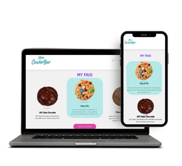 zees cookie box mobile mockup