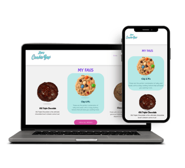 zees cookie box mobile mockup