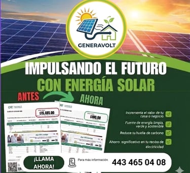 Paneles solares en Querétaro | Reduce tu recibo de luz hasta 95%
