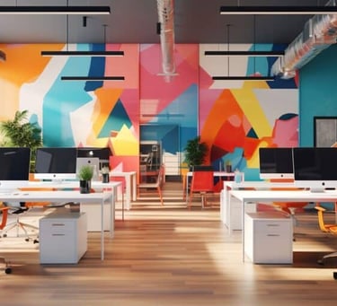 Office painting service in Dubai UAE for modern workplaces