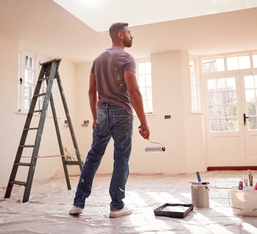Apartment painting service in high-rise building Dubai UAE