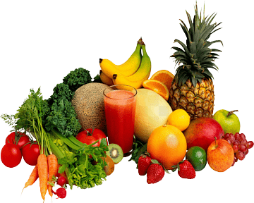 Imagen de frutas y vegetales saludables  utilizado en la pagina web de la Dra. Arlenis Guzmán 