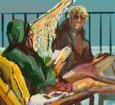 Kos hotel scene - digital postcard