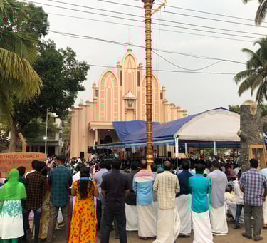 St Augustine's Church ,Mararikulam, Kerala, india