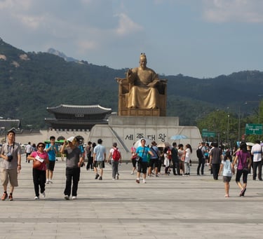 journée type - place gwanghwamun