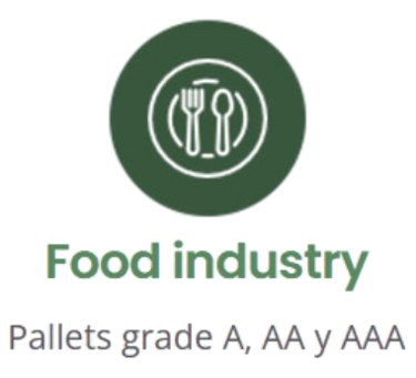 Illustrated with a utensils icon, featuring pallets in grades A, AA, and AAA