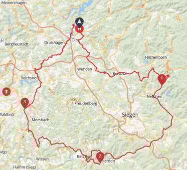 Motorradtour Siegerland Wildenburger Land Sauerland geführte Tourguide