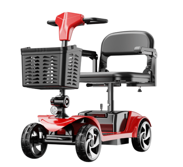 MILO 4-wheel mobility scooter with high ground clearance for indoor and outdoor stability